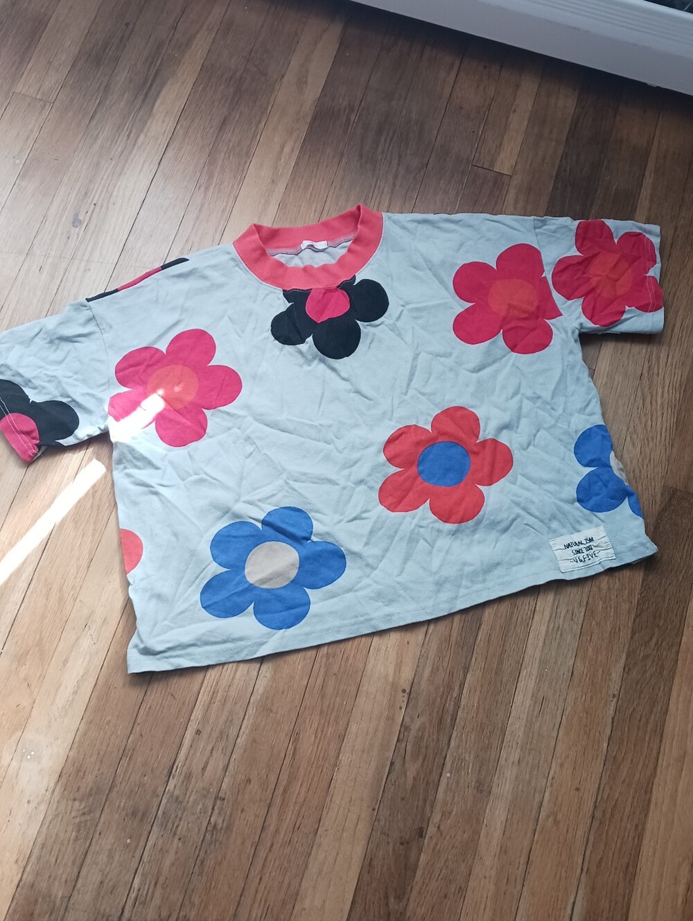 4&five Cropped Tee Shirt Floral
